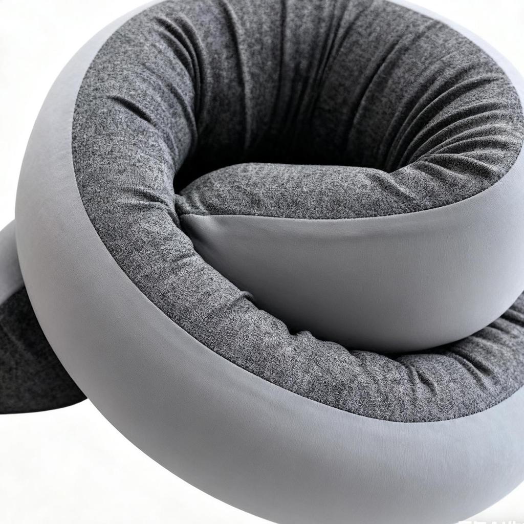 Neck Pillow For Travel Adjustable Spiral Wrapping Cushion Headrest Washable Travel Pillows For Airplanes For Home Office Car