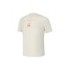 FILA Letter Print Knitted Sports Short Sleeve Regular T-Shirt Men Tops Rice-Color A11M417104F-BG