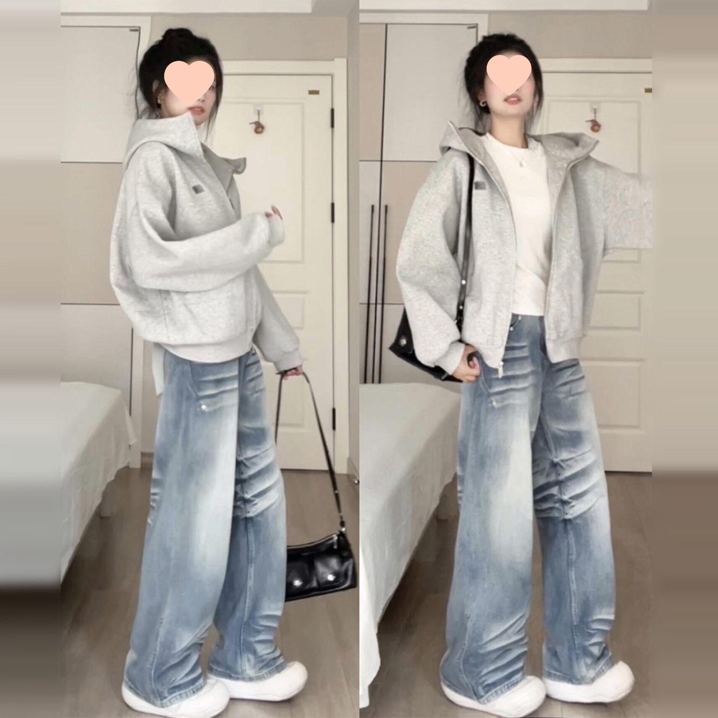 

Женская толстовка с высоким воротником и капюшоном - Повседневный, универсальный кардиган приталенного кроя для весны и осени Default Size