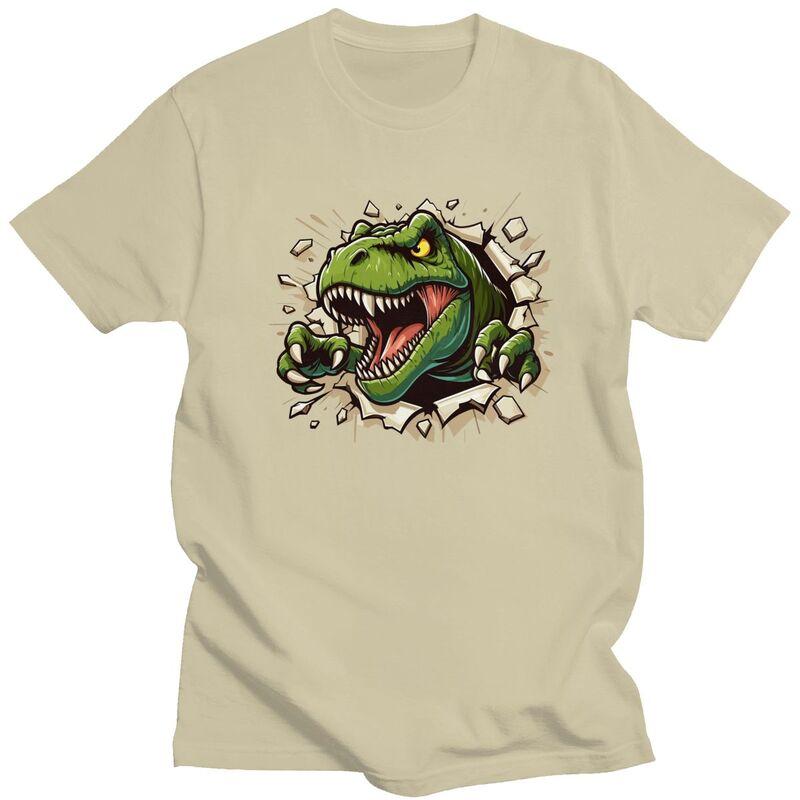 Custom Wild Trex Dinosaur Roars T Shirt Men Pure Cotton Tshirt Tees Fashion Tshirts