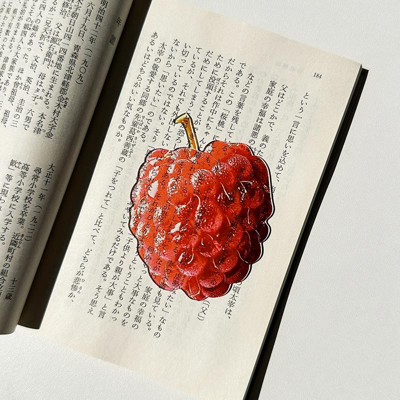 

1Pcs Cute Grape Tomato Bookmarks Delicate Transparent Acrylic Bookmark Reading Mark Student Gift Premium Feeling