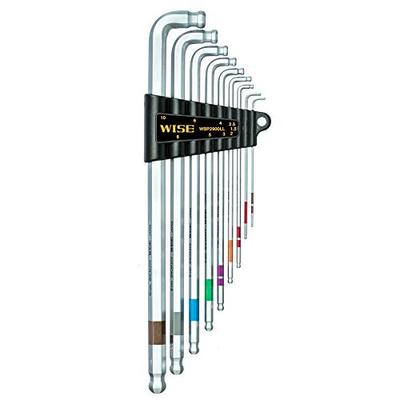 WISE Wrench, Double Ball Wrench Set of 9, WBP2900LL, Special Chrome Plated, 9 Pieces