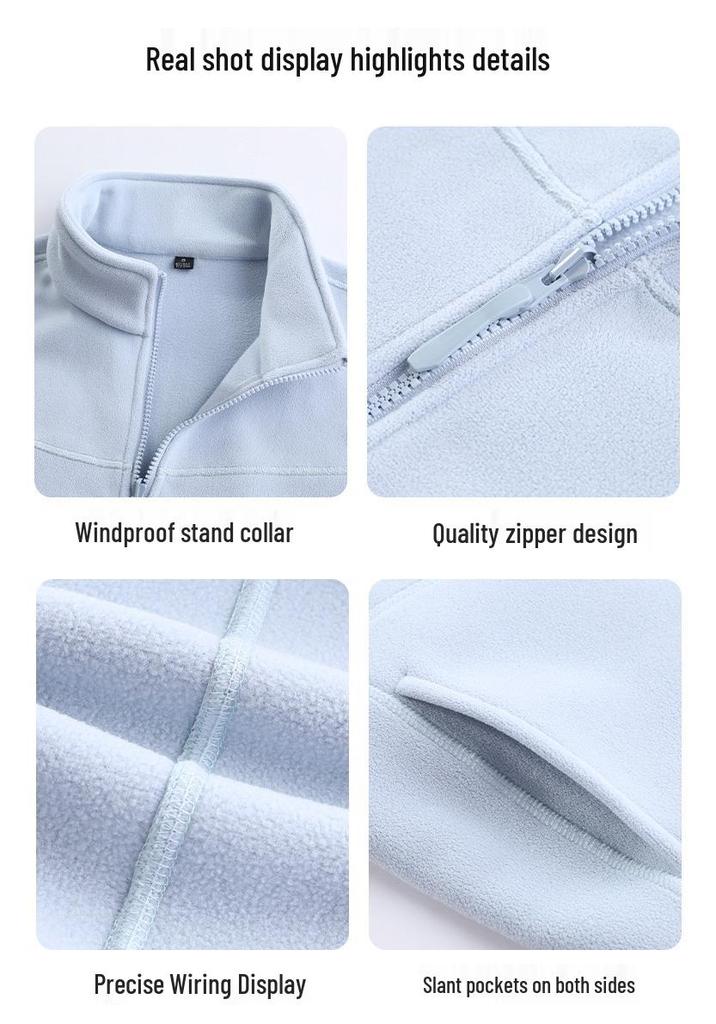 Autumn/Winter 2026 Unisex European Size Fleece Vest for Hiking and Fitness - Warm Sleeveless Jacket