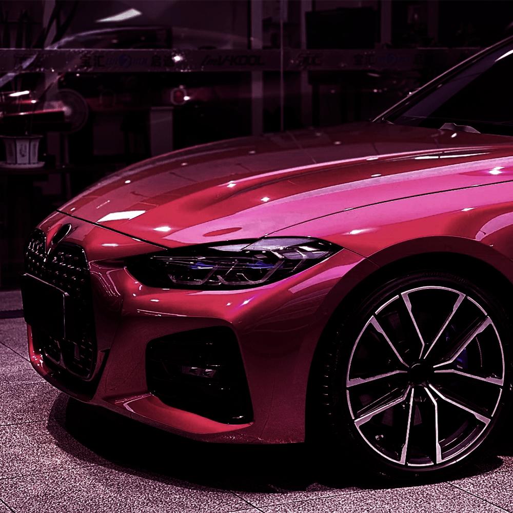 Car Sticker Ultra Gloss Ruby Purple Wrapping Film PET Decals Vehicle Body Self Adhesive Sticker Car Accessories Decoration
