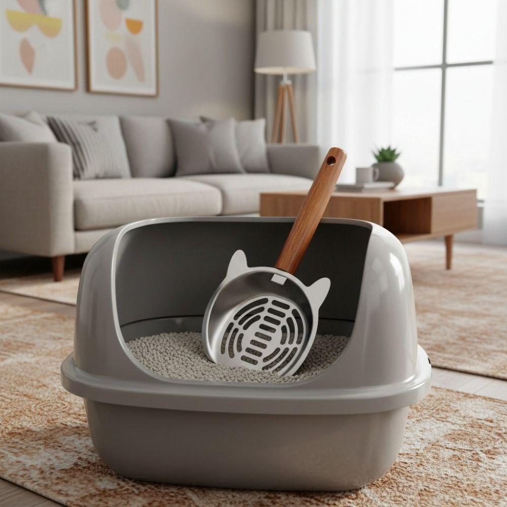 Mesh Cat Box Scoop Cat Shape Pet Waste Shovel Cat Cleaning Supplies Cat Litter Scoop  Pet Store