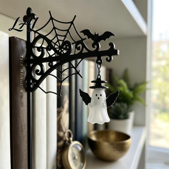 Retro Desktop Lamps Library Lantern Mini Decorative Bookshelf Lamp Spooky Pumpkin Ghost Hat Reading Nook Halloween Lanterns LED Nightlight Vintage