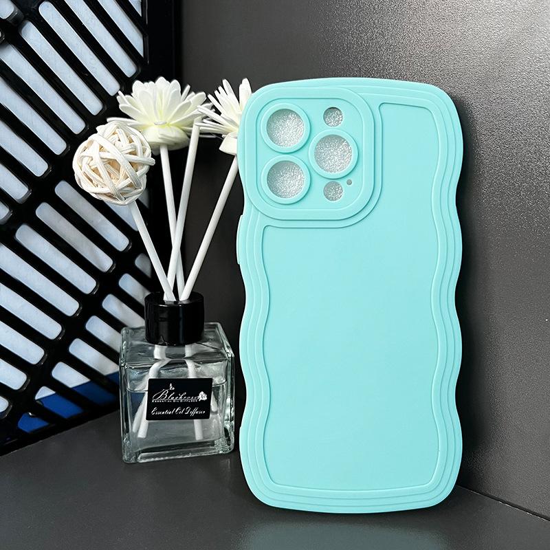 

Однотонные большие волны подходят для чехла для мобильного телефона Apple 13 Iphone15 Однотонный 12 Парный 16 Pro Противоударный 14 Мягкий чехол iPhone 14 Plus