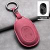 For Nio Et7 Et5    For Weilai Nio Ec6 Et7 Es6 Es8 Leather Car Remote Key Case Cover Protector Keychain