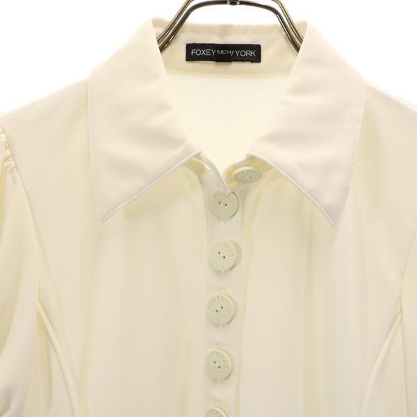 FOXEY NEW YORK made in Japan Short sleeve Collared Balloon sleeves Cut 38 Women Used