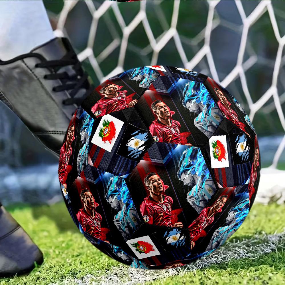 Pallone da Calcio Messi Match Taglia 5 Cucito a Macchina per Allenamento e Partite Indoor/Outdoor Regalo Unico per gli Amanti del Calcio Regalo Perfetto per Amici e Famiglia