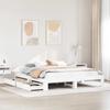 Vidaxl Bed Without Mattress, White, 200X200 Cm, Solid Pine Wood