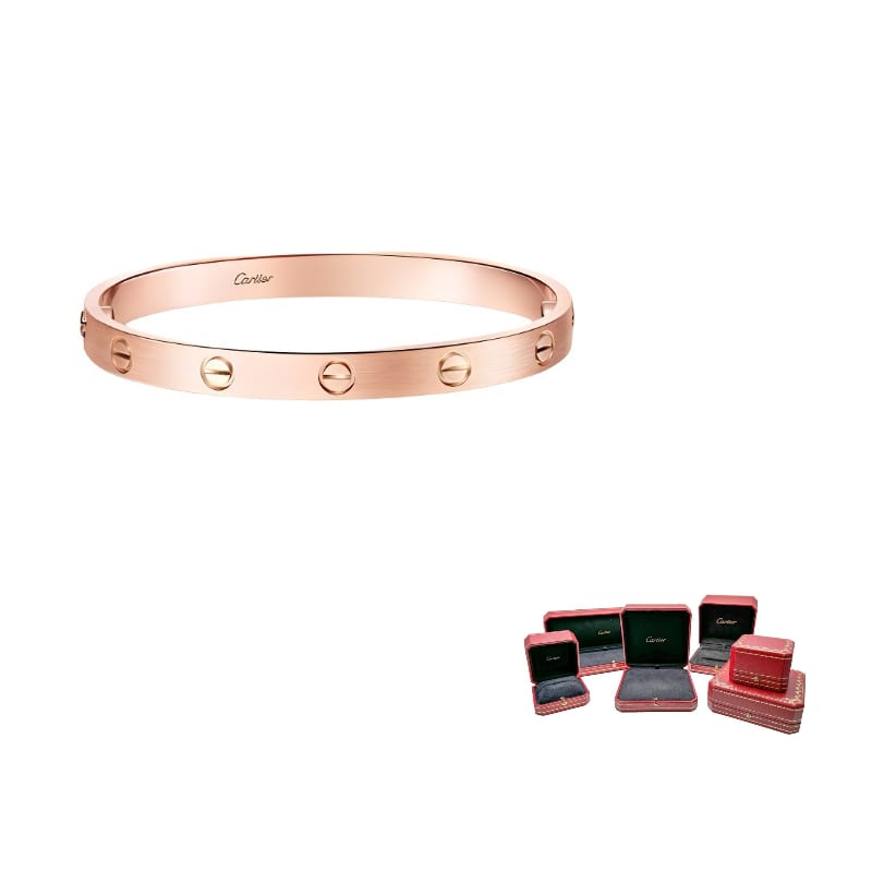 Cartier LIEBE 18K Gold Armreifen Unisex Roségold B6079900