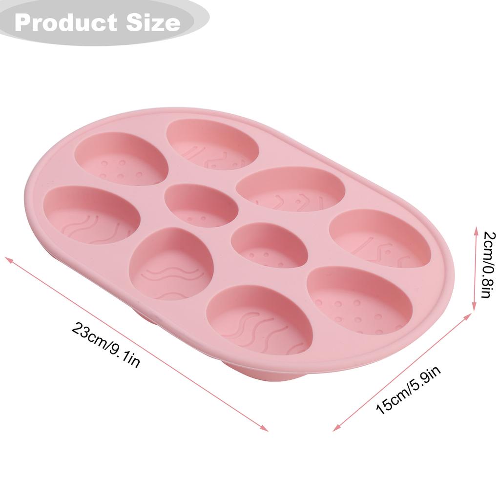 Multi Functional Easter Egg Shaped Cake Mold Silicone Chocolate Baking Mold Accessory(Blue Grey )