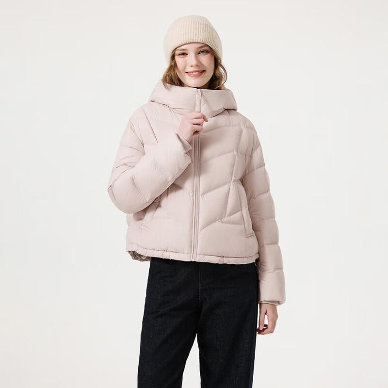 Tanboer Women's Short Hooded Puffy Down Jacket TB5330278D