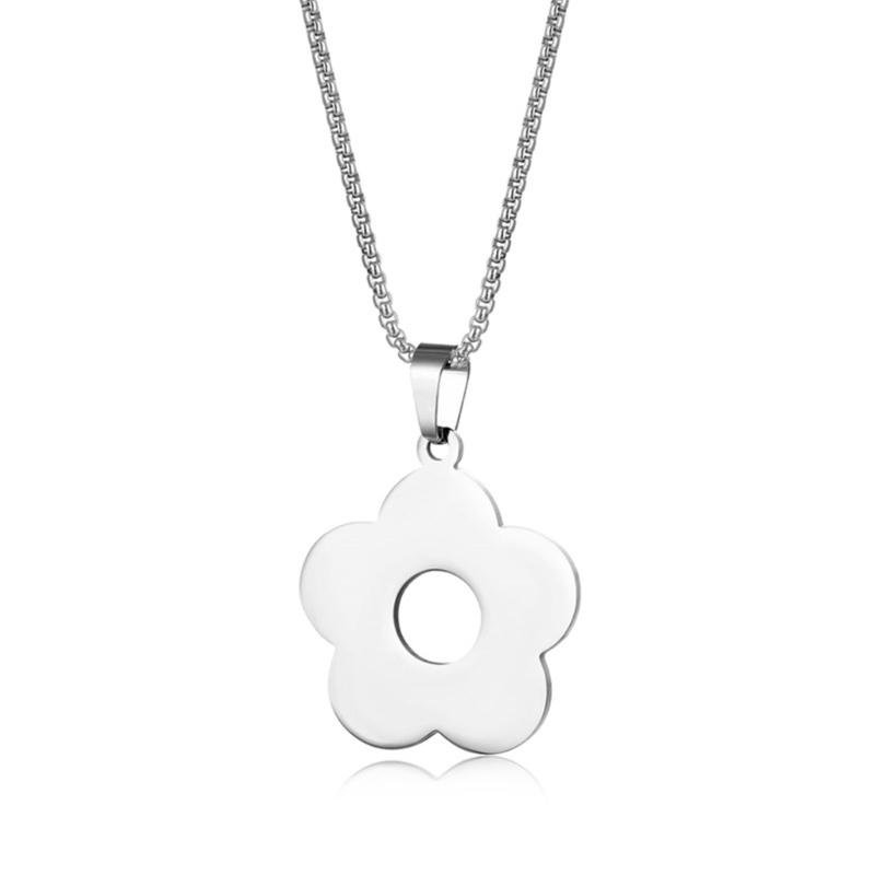 

Flower Pendant Necklaces Flower Pendant Choker Flower Jewelry Stainless Steel Material Birthday Gift for Women Men Girls 1