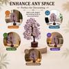 Crystu Amethyst Tree Natural Chip Beads Crystal Stone Tree Showpiece Good Luck and Positive Energy for Living Room Hall & Table Decoration Wealth