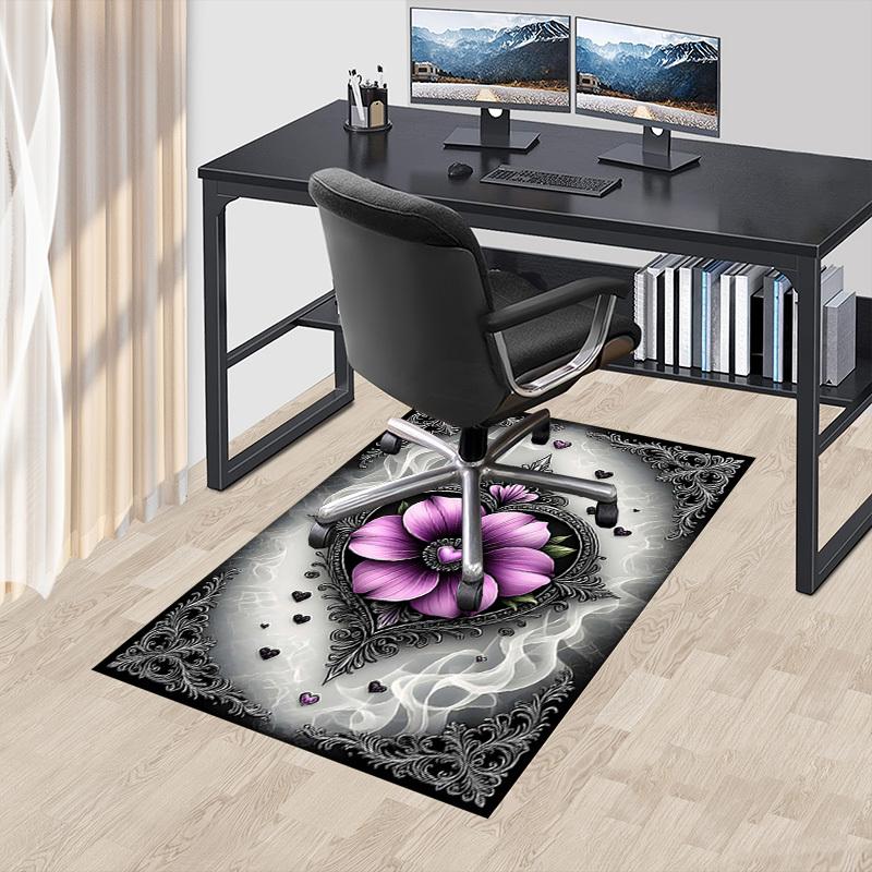1PC Floral Heart Anti-slip carpet, suitable for Office, bedroomand playrooms. It can also be used as a sofa footrest cover-R18
