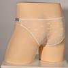 Silky Penis Sheath Panties Men Breathable Mesh See Through Briefs Diamond Low Waist Bedding Underwear Sissy Nightclub Gaywear