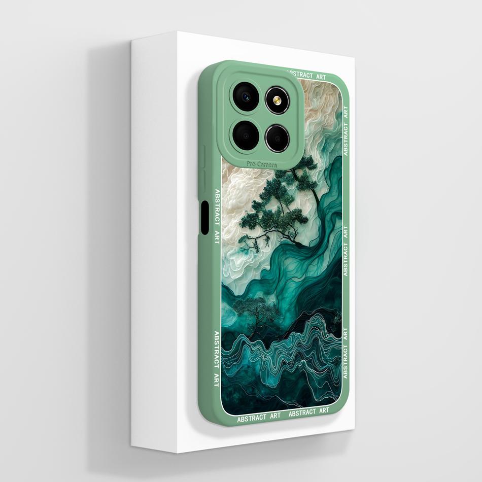 For Honor X8 X8B X8A Case Creative Paiting Cover For HonorX8B Honor X 8 5G Funda Soft Liquid Silicone Anti Drop Phone Back Cover