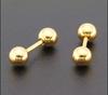 New Bean Smooth Round Ball Candy Color Unisex Titanium Steel Couple Earrings