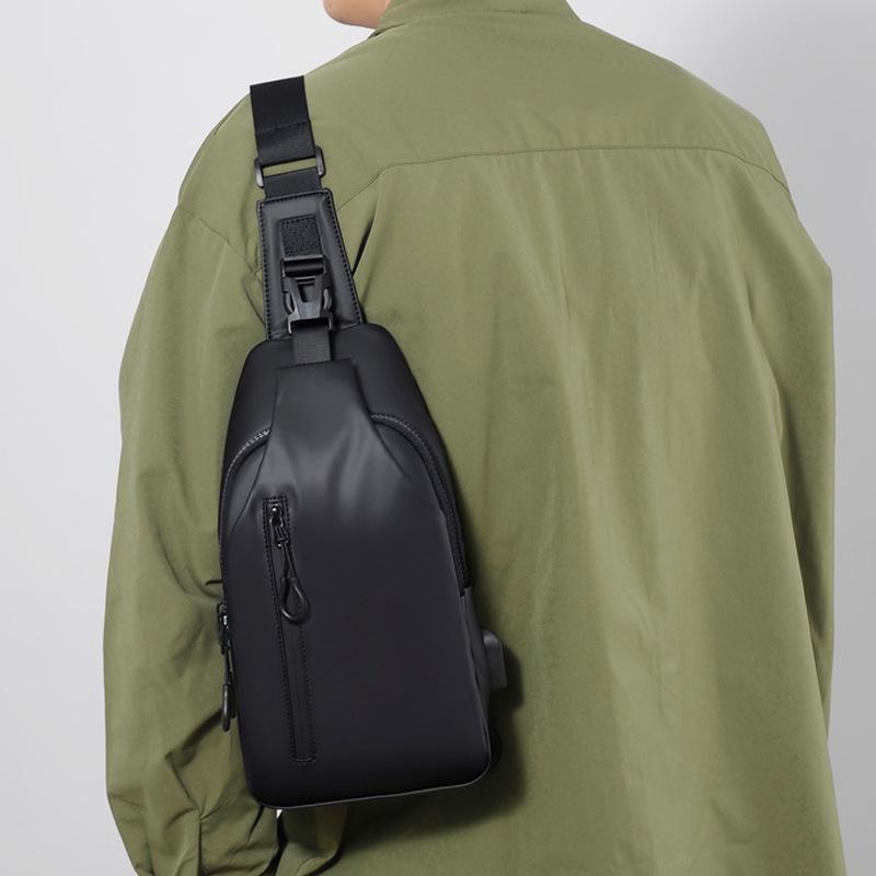 Men's Waterproof Business Chest Bag - Fashionable, Durable, and Travel-Friendly Crossbody Bag