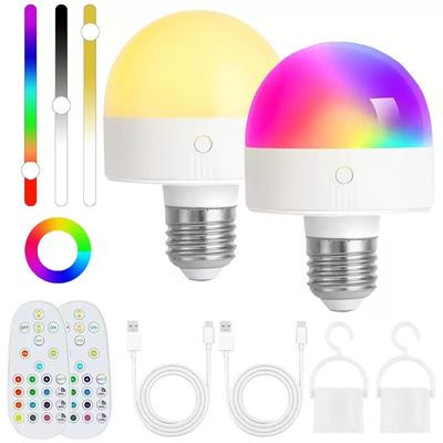 Żarówka do ładowania E27 z baterią 2200 mAh, odłączana, 3 temperatury barwowe