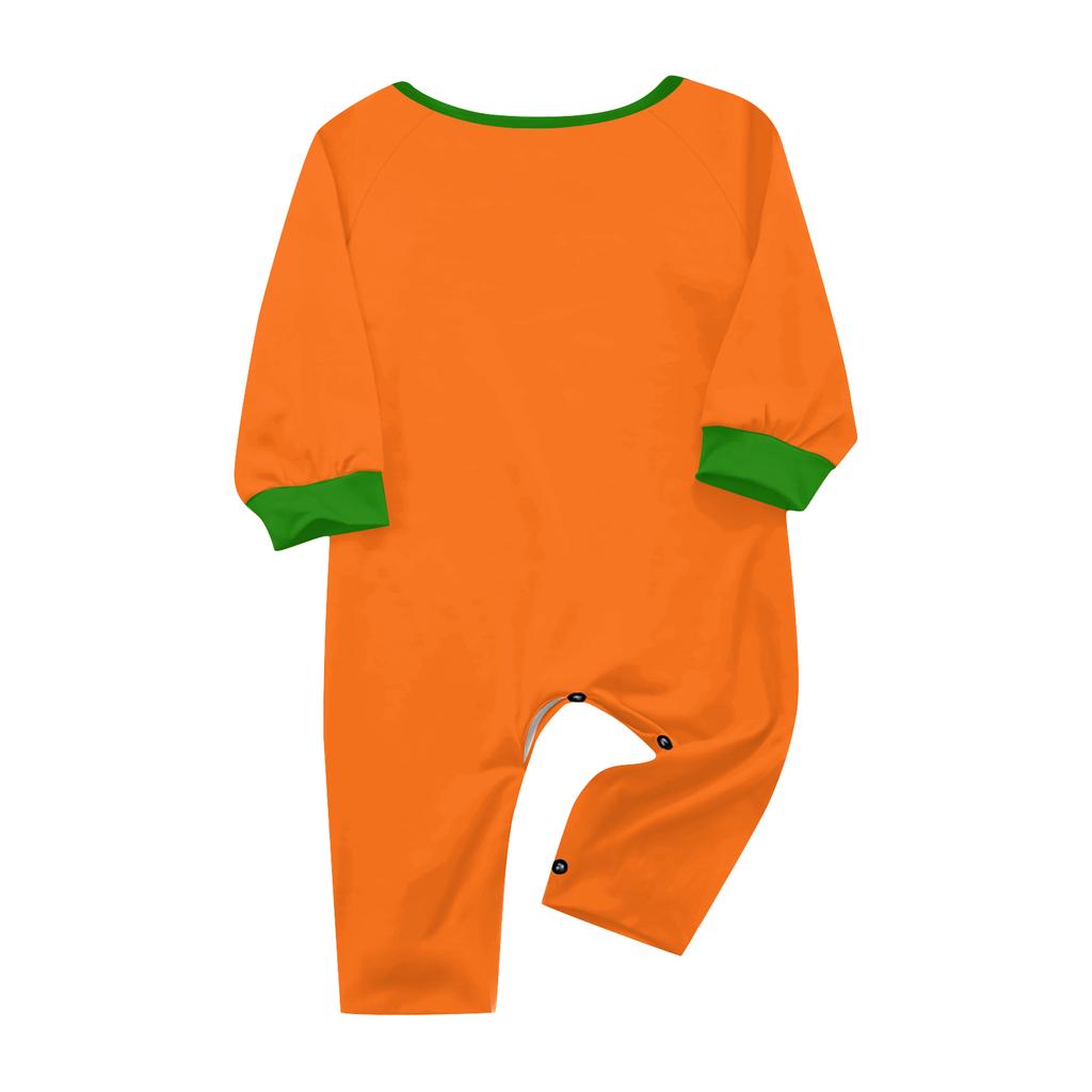 Halloween Face Print Family Matching Pajama Set Long Sleeve Raglan Top and Pants