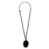 Lucky Women Carved Natural Necklace Black Obsidian Pendant