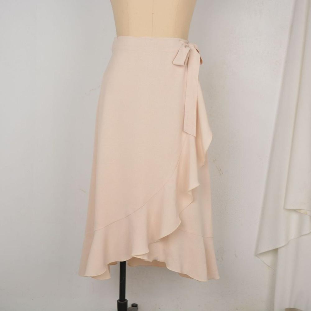 Women High Waist Skirts All-match Lady Elegant Long Skirt Retro Skirt High Waist Slim Sexy Hip Mid-length One-Step Skirts