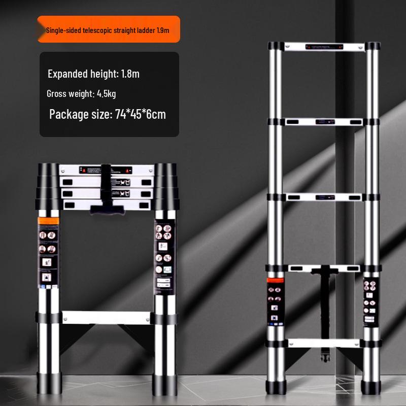Multifunctional Stainless Steel Telescopic Ladder: A-Frame, Extension, Straight, Folding, Household/Engineering Use