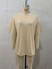 European Summer 2026 Women's Mid-Length Plain Loose T-Shirt with Five-Point Sleeves