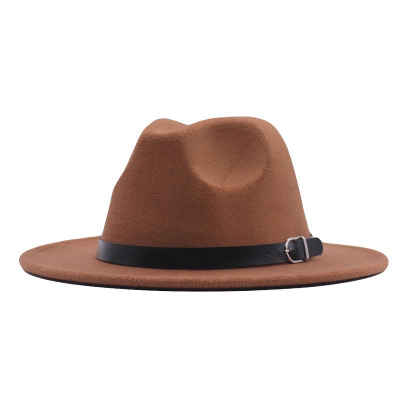 Hot-selling Top Hat, Ethnic Style Cow Label, Western Cowboy Top Hat, Rolled Brim, Retro Riding Hat, Woolen Felt Hat