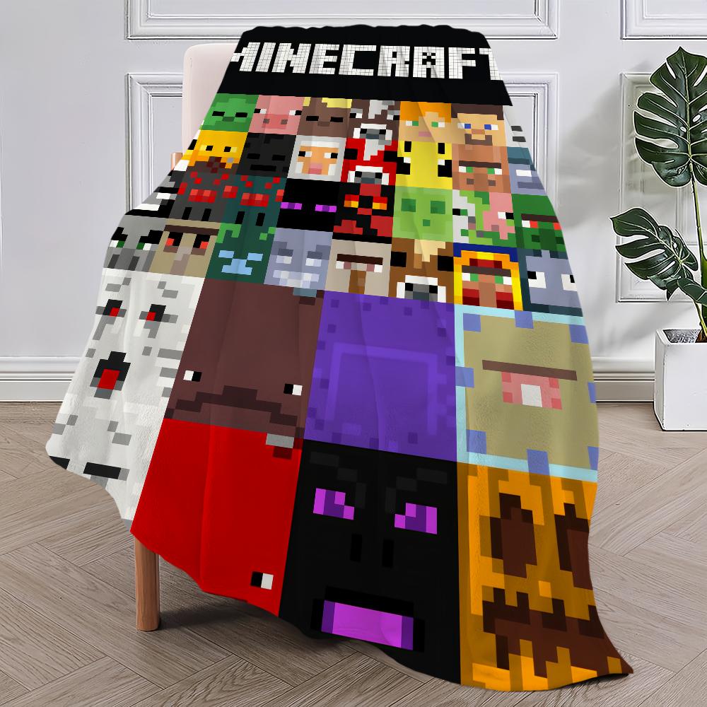 Game M-Mine-Cute C-craft Funny Fashion Blanket Plush Nap Sofa Rug for Living Room Office Bedroom Birthday Home Travel Kid Gifts