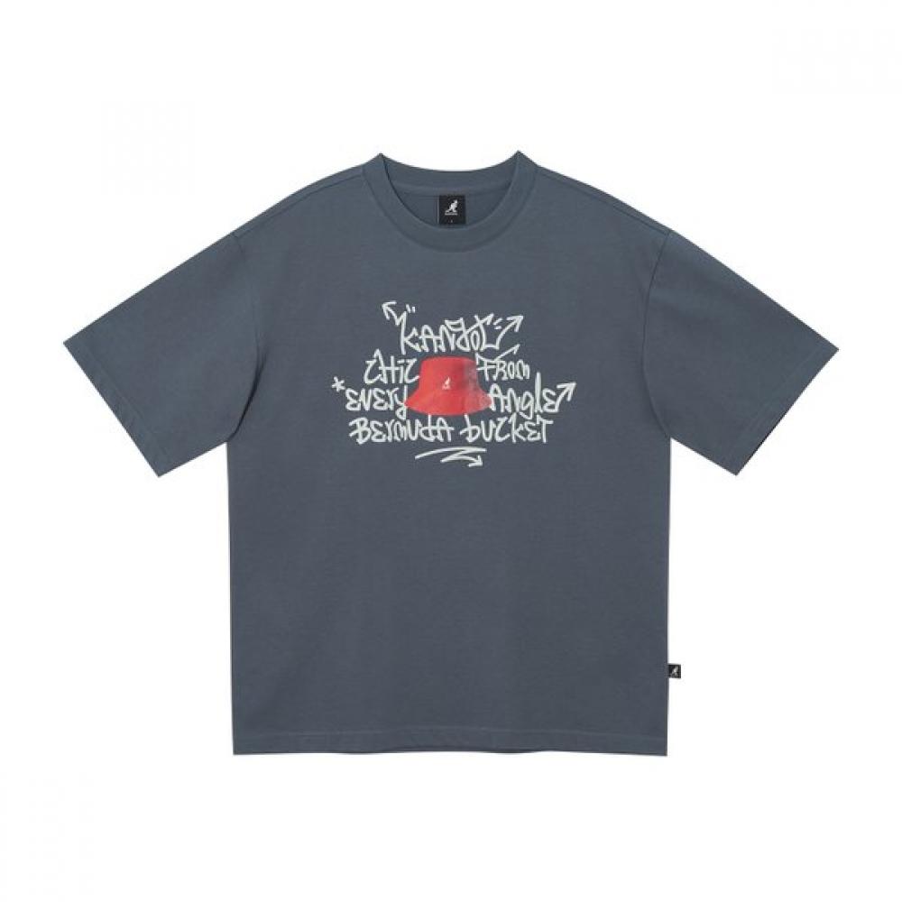 Kangol Bermuda BuckeT T shirT Charcoal  krecsT27880 S