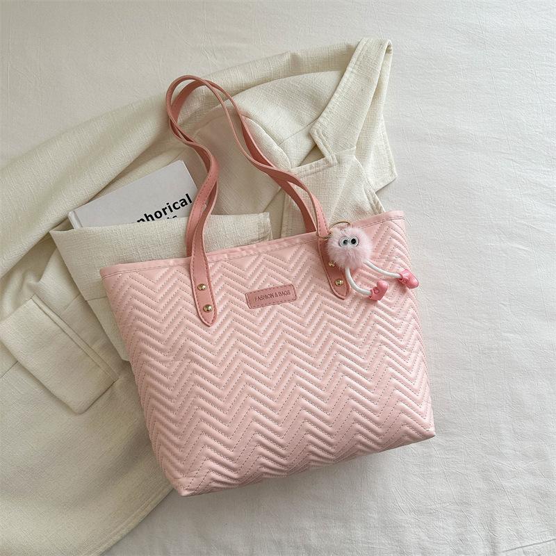 2025 New Fashion Personalized Shoulder Commuter Bag Summer Simple Casual Big Bag Women's Large Capacity Tote Big Bag
