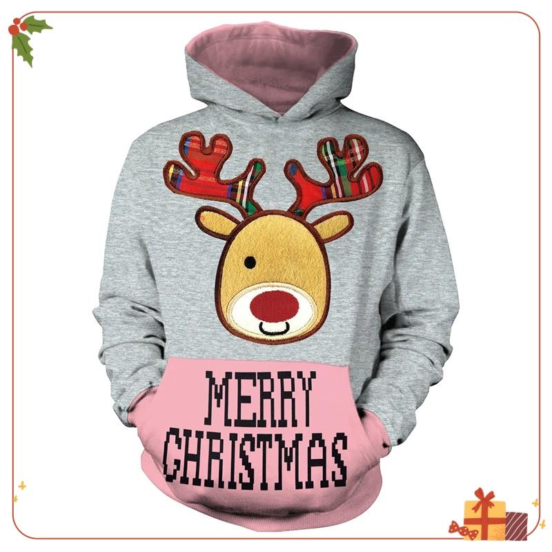 Merry Christmas Sweatshirts Cartoon Pullover Hoodies for Kids Clothes Santa Claus Girl Clothes Snowman Sweatshirts Boys Clothing