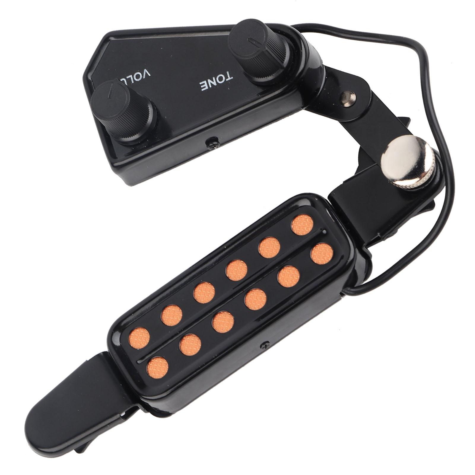 

Магнитный звукосниматель с 12 звуковыми отверстиями и комплектом тюнера громкости для акустической гитары белый