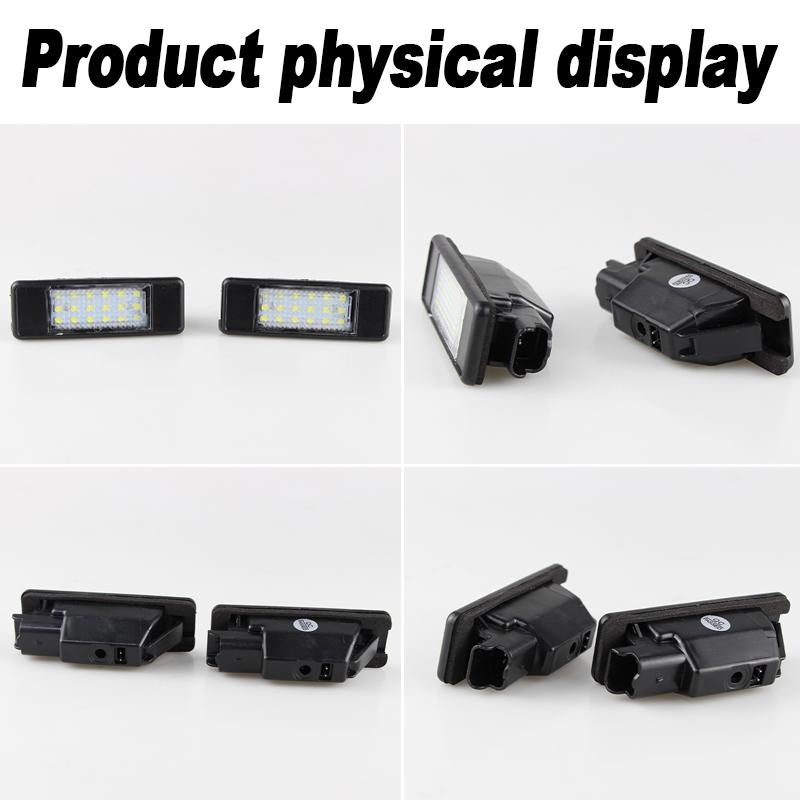 2PCS Car LED License Number Plate Light For Citroen Berlingo Estate Van 1996-2007 C2 3D Hatchback 2003-2009 C5 II 2001-2007