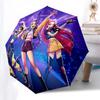 1pc Laura Kings Automatic Opening Closing Umbrella with Foldable Design, 8-Bone Iron Frame Outdoor Umbrella Perfect Gift for Fans, Travelers, Daily Us