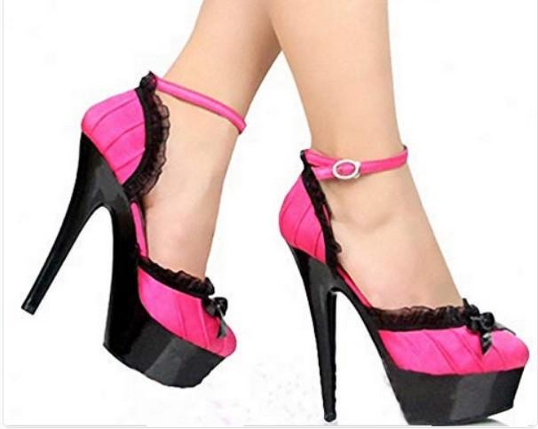 

Летние 15-сантиметровые туфли-стилеты из марли, модные, с вырезами, одинарные туфли, туфли на платформе, цельные 46 розы красного