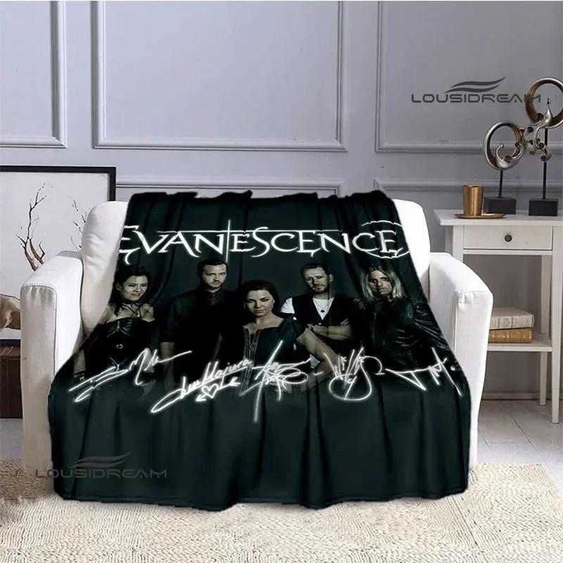 EvaneScence Band Retro Printed Blanket Fashion Warm Blankets Flannel Blanket Bed Linings Home Travel Blankets Birthday Gift