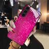 Pink Sand Pattern Tempered Glass Phone Case for Samsung Galaxy S26 S25 S24 S23 S22 S21 S20 Fe/plus/ultra Anti Drop