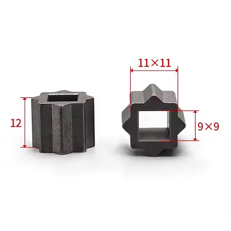 2Pcs Pneumatic Head Adapter Sleeve Actuator Connecting Sleeve Inner Square Outer Octagonal Sleeve Ball Valve Reducer Sleeves