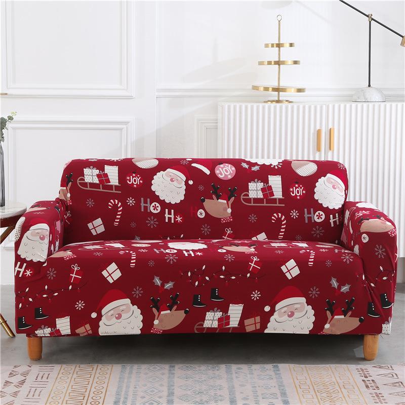 Christmas Elastic Sofa Covers for Living Room Funda Sofa Couch Cover Chair Protector Universal Sofa Slipcovers X-mas Home Decor