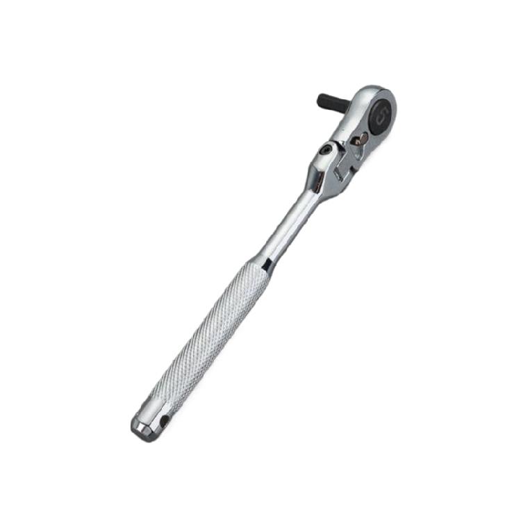 2 in 1 Flexible Head Wrench Steel Industrial Ratcheting Wrench Polishing Flexible Head Ratchet Combination Wrench