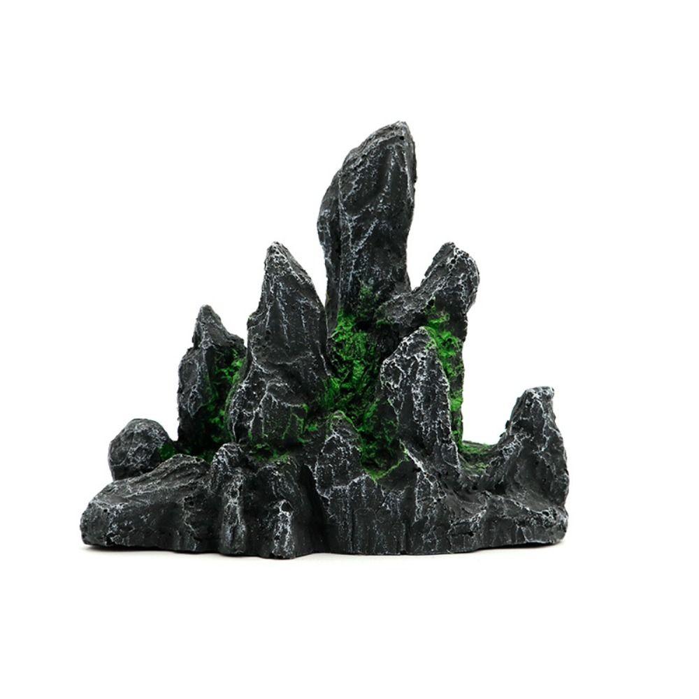 Creative Aquarium Rockery Mountain Decoration Resin Mountain Stone Statue  Landscaping