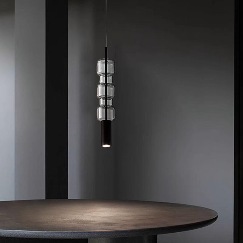 Nordic Creative Pendant Light - Designer Black & Gold Art Glass for Bedroom or Restaurant