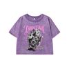Novel Interesting Patterns Printing Women Washed Shrot Clothes Distress Tshirts Midriff-Baring Tops Cool Summer T Shirts
