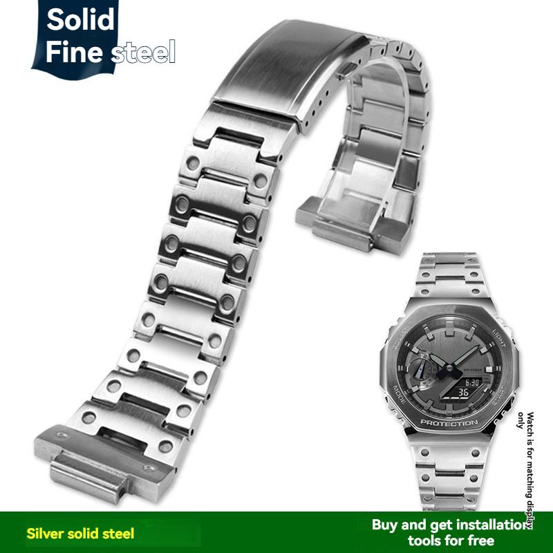 

16mm Stainless Steel WatchBand For Casio G-SHOCK GBM-2100/GM-2100/GA-2100 Ga2100 Metal Octagon Bracelet Replacement Watch strap For GA2100
