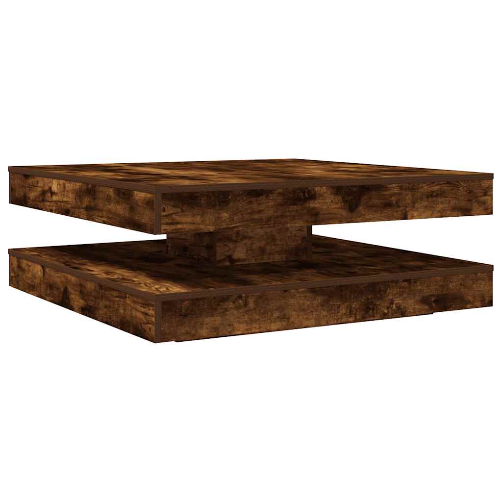 Rotating Coffee Table Smoked Oak 90 X 90 X 34.5 Cm